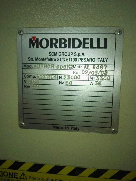CNC Morbidelli Author 600 K2