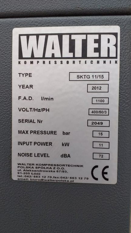 Kompresor śrubowy Walter 5