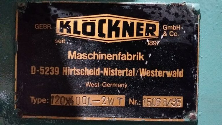 Rębak Klockner 120x400L-2WT 4