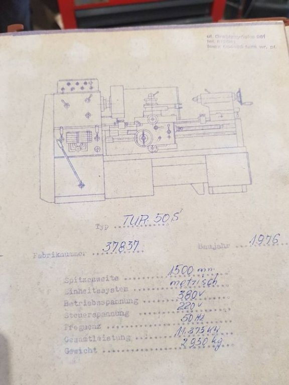 Tokarka do metalu TUR 50 S 5